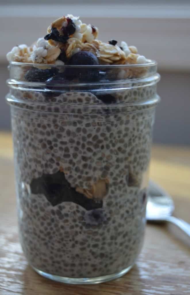 Blueberry Chia Parfait using snack bar--great healthy snack or dessert!