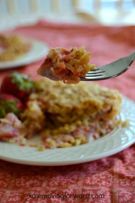 Yum-- Strawberry Rhubarb Baked Oatmeal