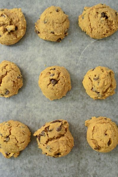 Pumpkin Cookies with Chocolate chips