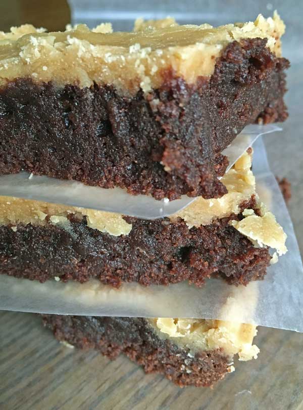 Homemade Brownies (with Peanut Butter Frosting)