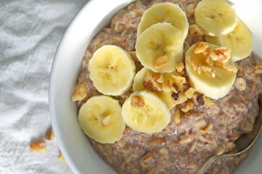 Banana Bread Oats- A great healthy breakfast choice. And awesome for breastfeeding moms! 