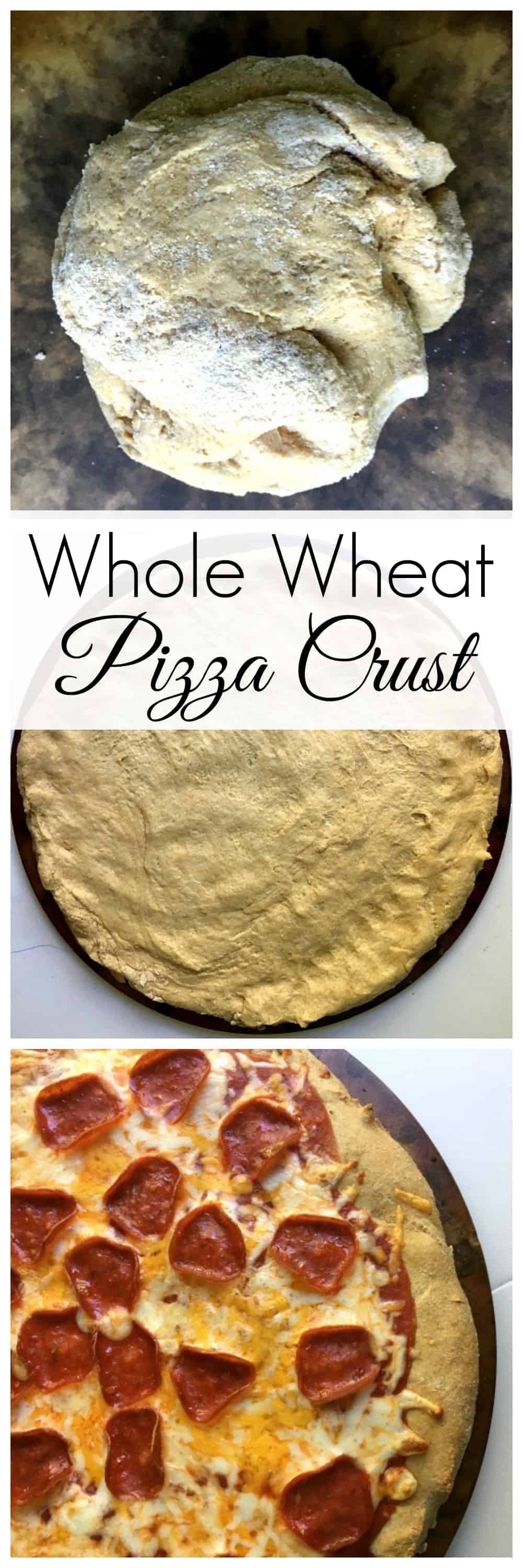 Healthy Homemade Whole Wheat Pizza Crust! A delicious and easy recipe the whole family will love!