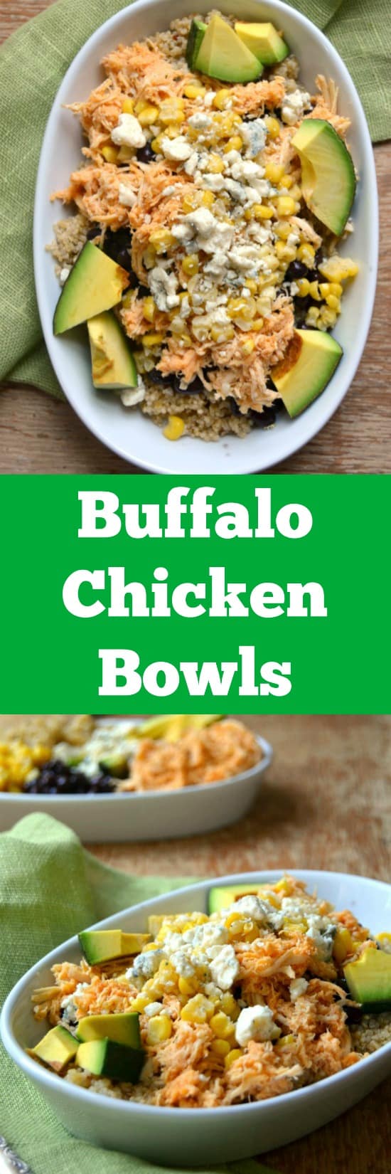 Buffalo Chicken Bowls - delicious, healthy, and such a simple dinner! These bowls are so easy to make and loaded with good for you protein, fats and carbs