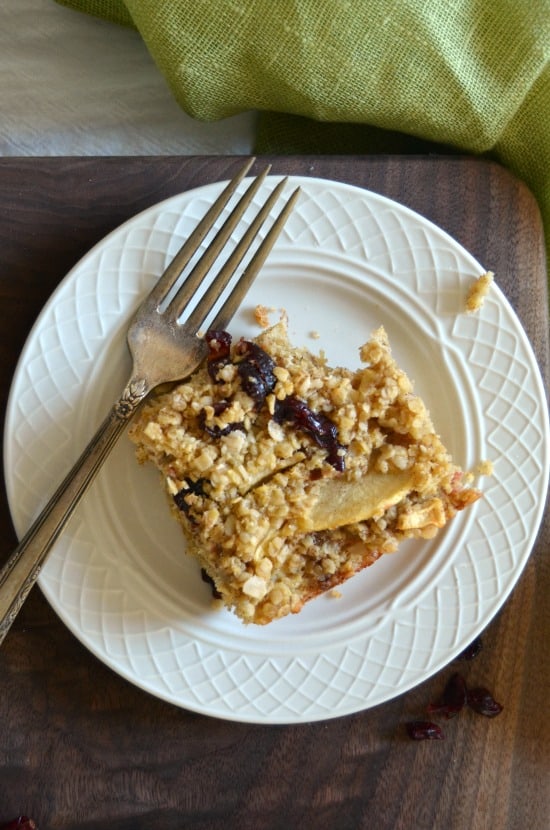 Cranberry apple baked oatmeal