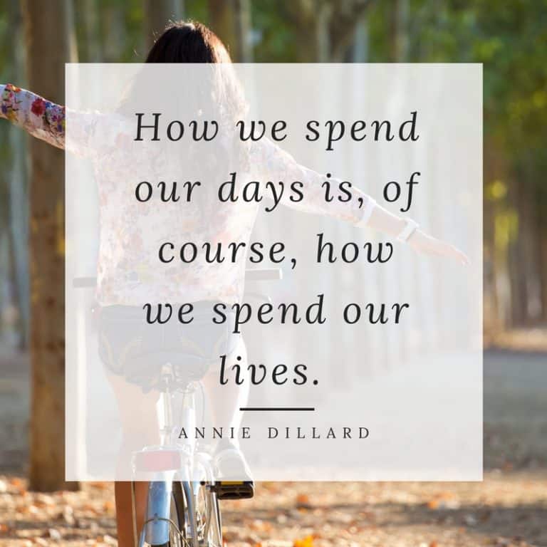 how-we-spend-our-days-is-of-course-how-we-spend-our-lives