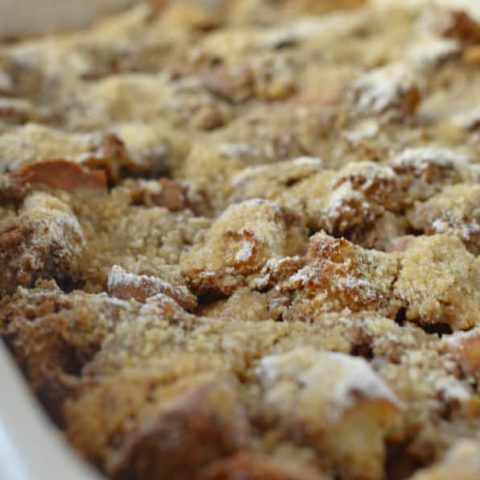 The BEST Gingerbread French Toast Bake