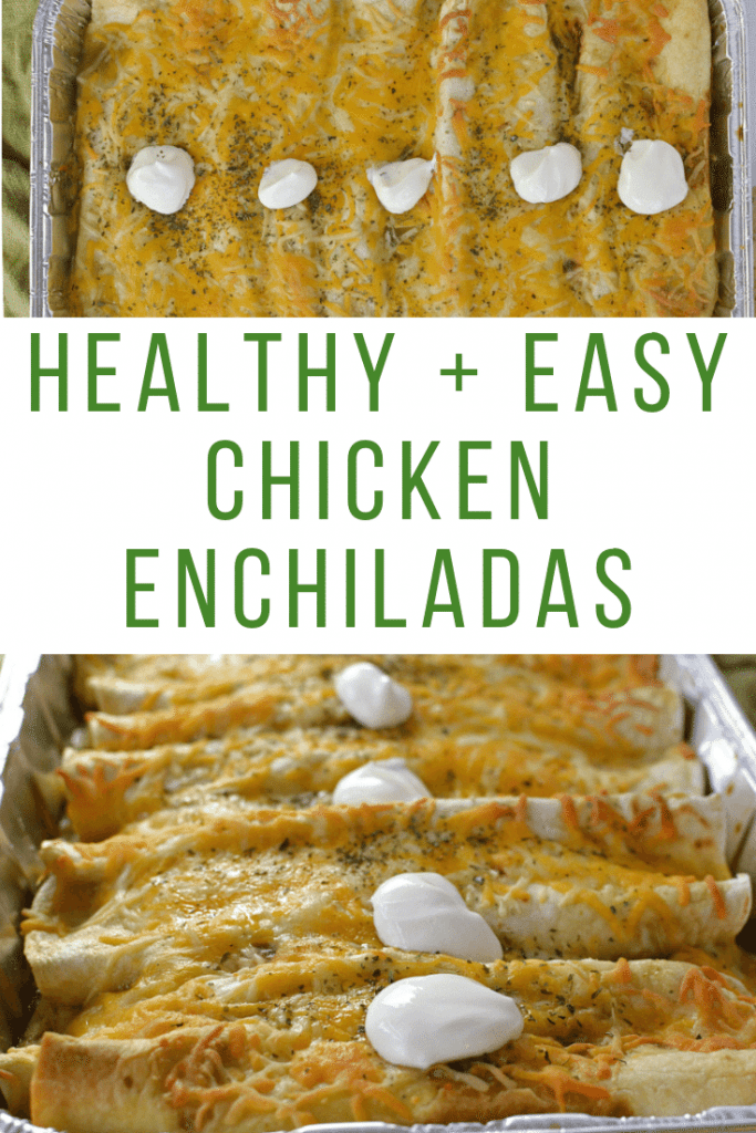Healthy and easy chicken enchiladas