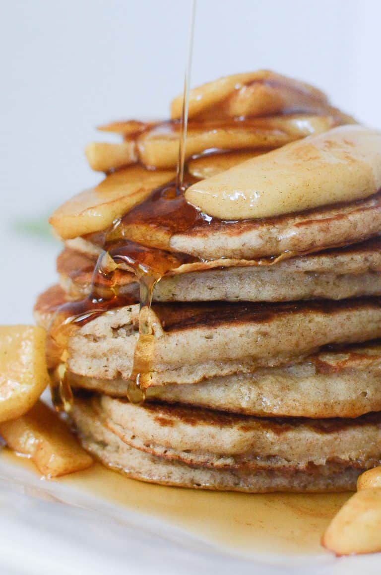 Delicious apple cinnamon pancakes