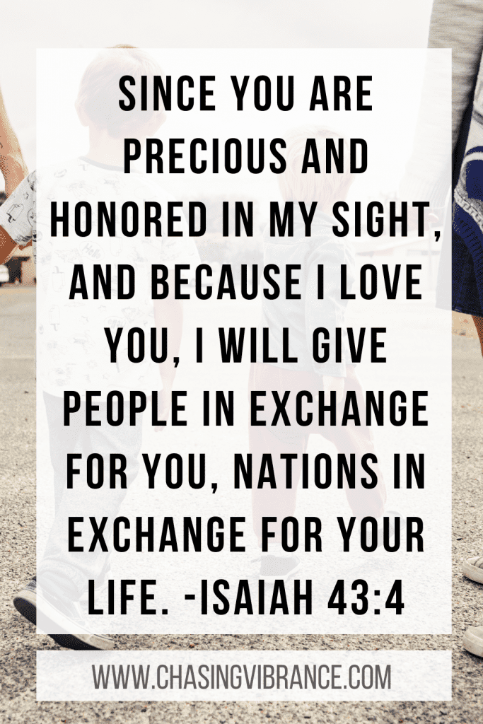 precious and honored in my sight Bible verse in large text