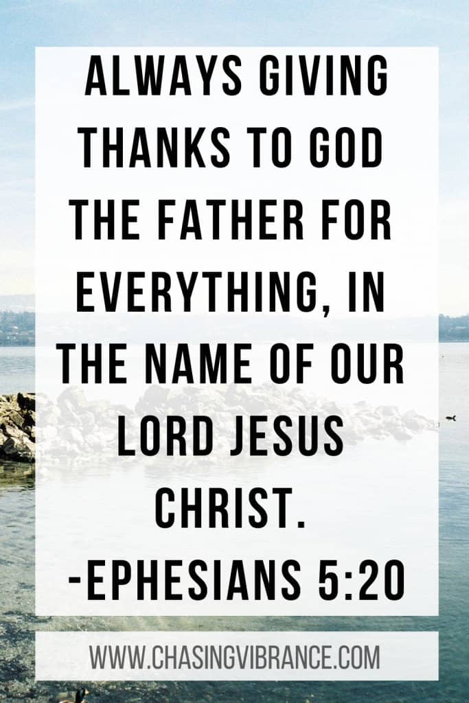 Ephesians 5:20 always giving thanks to god