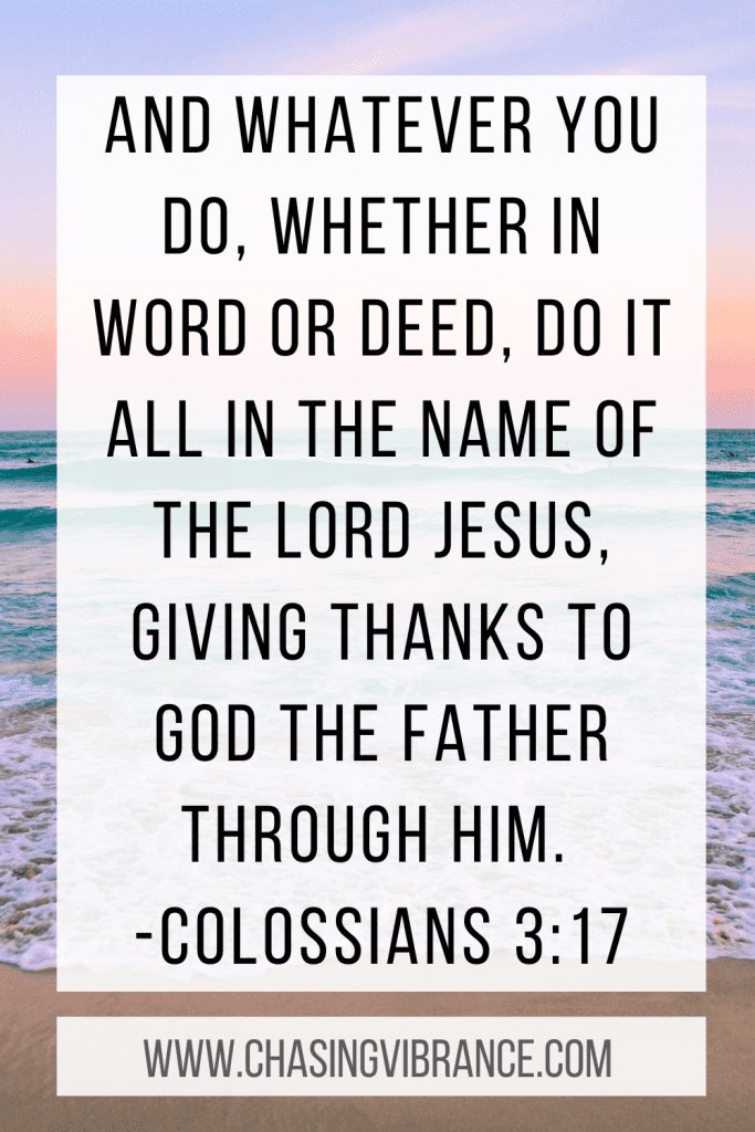 whatever you do in word or deed do all in the name of the lord jesus