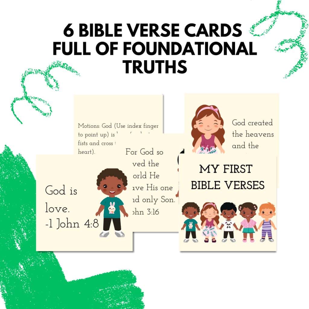 Bible Verses for toddlers verse printable